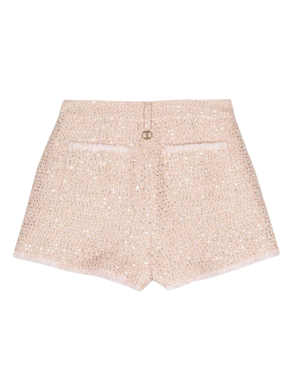 Sequin-Embellished Bouclé Shorts
