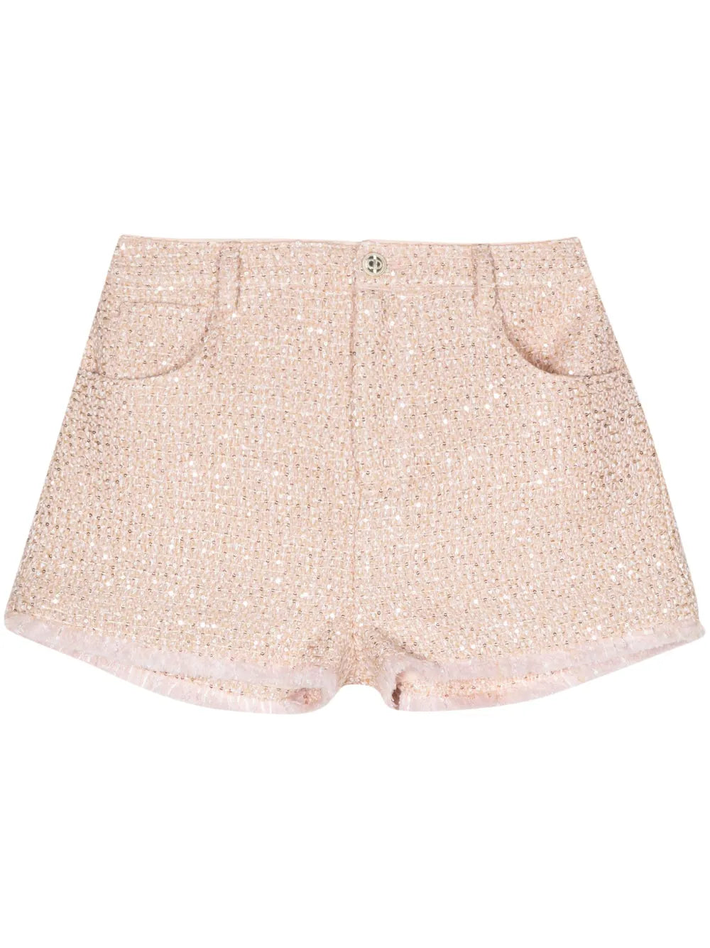 Sequin-Embellished Bouclé Shorts