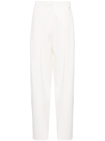 Pleated Tapered-Leg Trousers