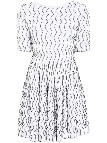 Ruffled Flared Mini Dress