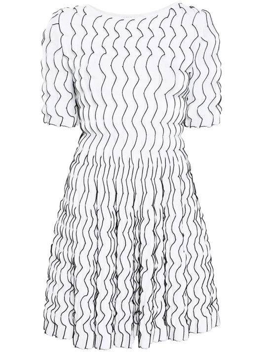 Ruffled Flared Mini Dress
