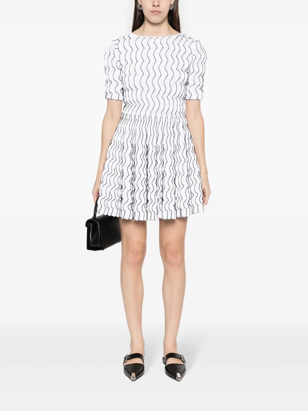 Ruffled Flared Mini Dress