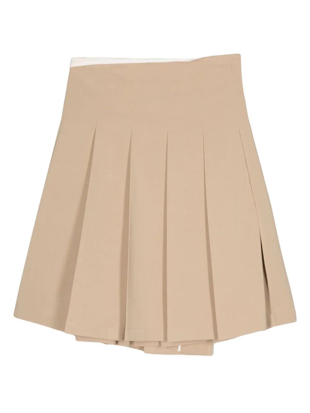Pleat-Detail Wrap Skirt