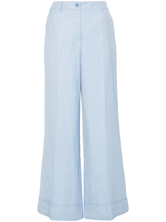 Flared Pressed-Crease Trousers