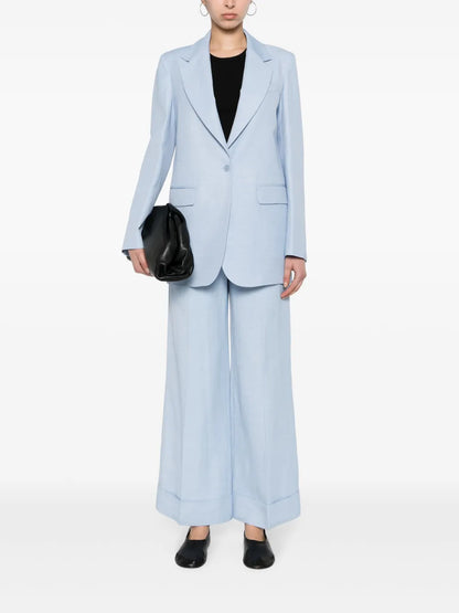 Flared Pressed-Crease Trousers