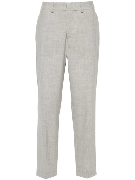 Tapered-Leg Tailored Trousers