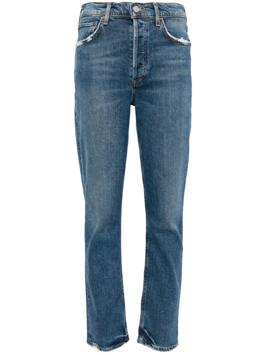 Riley High-Rise Straight-Leg Jeans