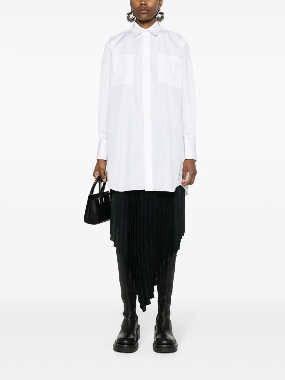 Logo-Raised Poplin Shirt