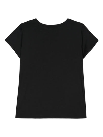 Round-Neck Panelled T-Shirt