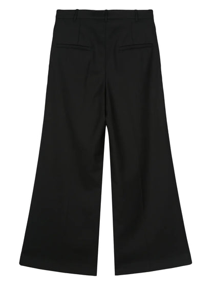 Twill Wide-Leg Trousers