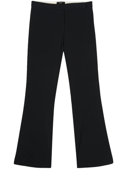Pressed-Crease Flared Trousers