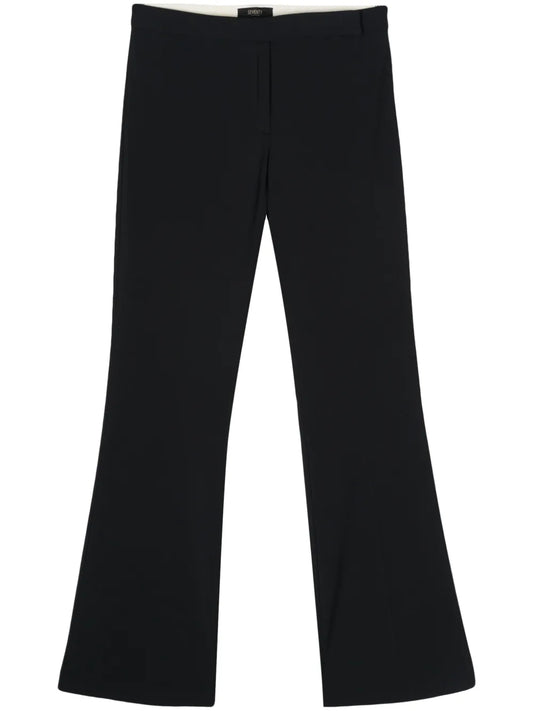 Pressed-Crease Flared Trousers