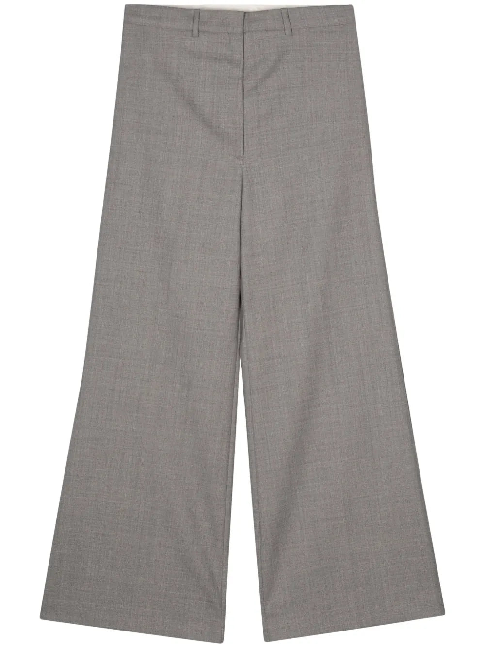 Mélange Wide-Leg Trousers