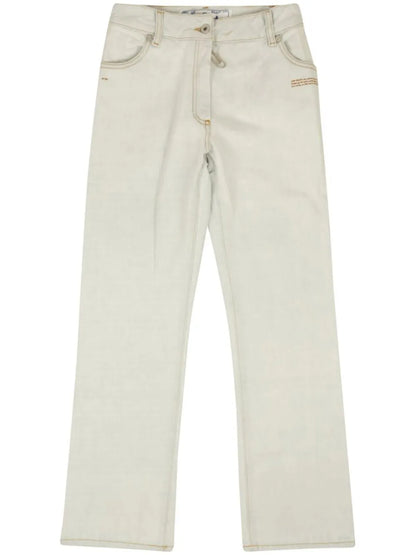 Logo-Appliqué Cropped Jeans