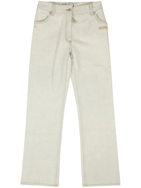 Logo-Appliqué Cropped Jeans
