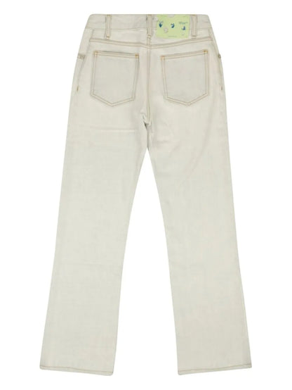 Logo-Appliqué Cropped Jeans