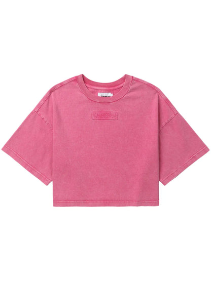 Logo-Patch Cropped T-Shirt