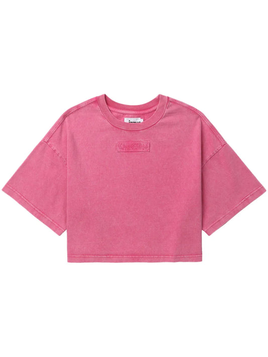 Logo-Patch Cropped T-Shirt