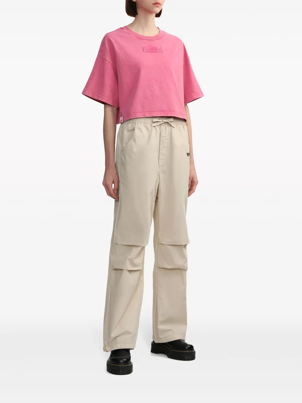 Logo-Patch Cropped T-Shirt