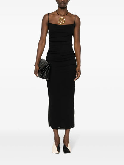 Alexa Ruched Midi Dres