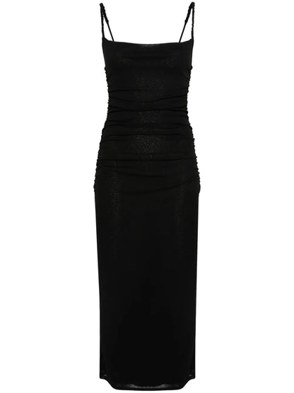 Alexa Ruched Midi Dres