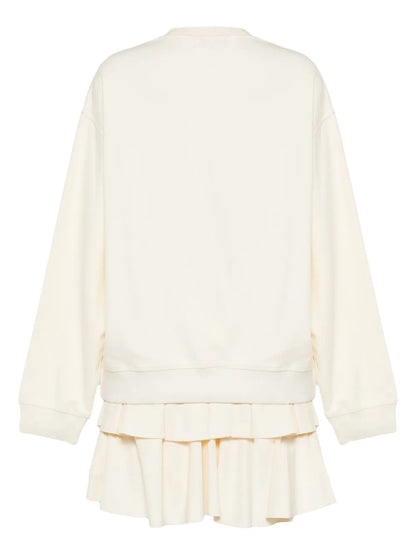 Slogan-Embroidered Crew-Neck Sweatshirt