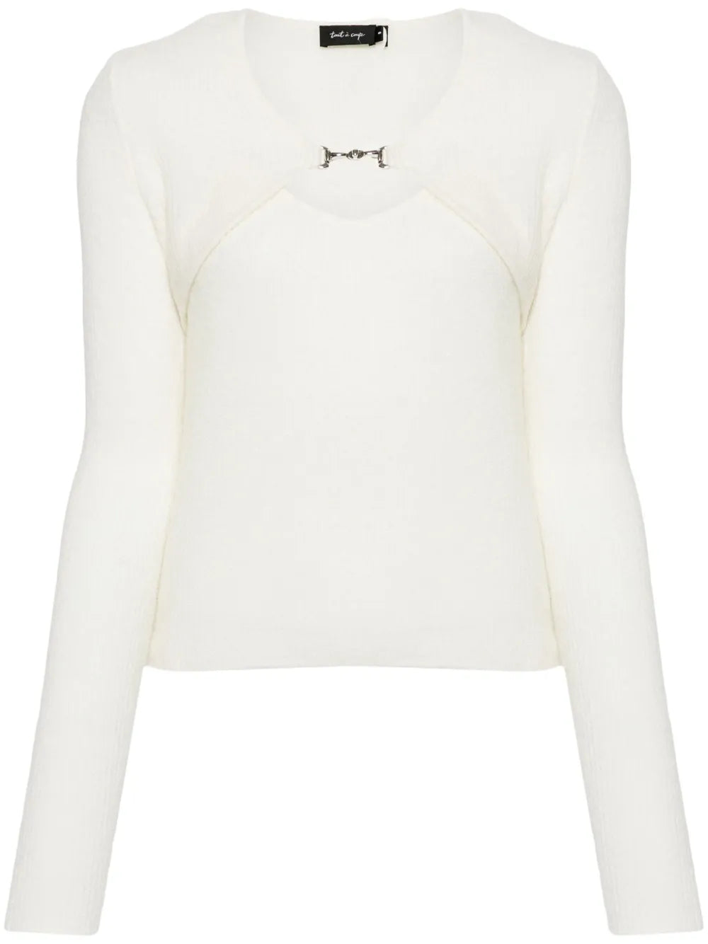 Layered Buckle-Detail Jumper