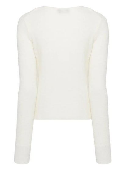 Layered Buckle-Detail Jumper
