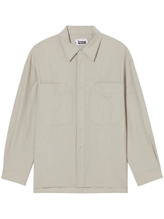 Logo-Embroidered Drop-Shoulder Shirt