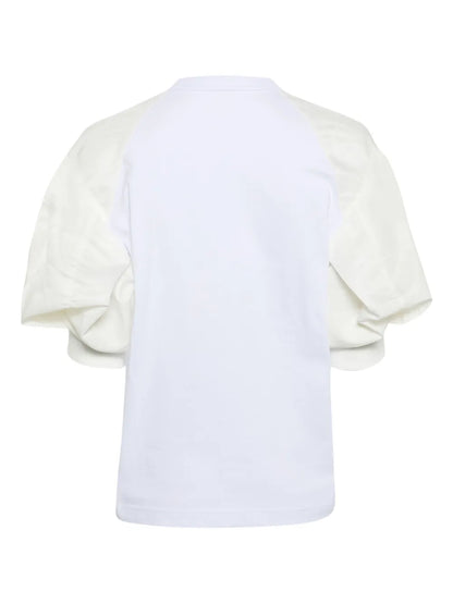 Puff-Sleeves Cotton T-Shirt