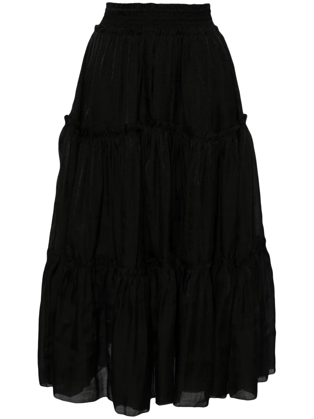High-Waist Tiered Skirt