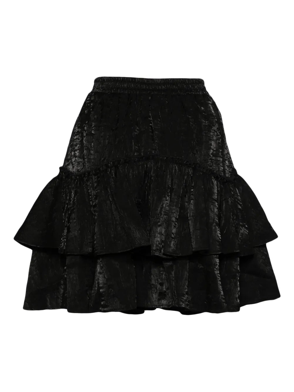 Ruffled Velour Miniskirt