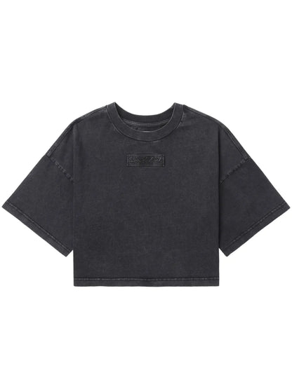 Logo-Patch Cropped T-Shirt
