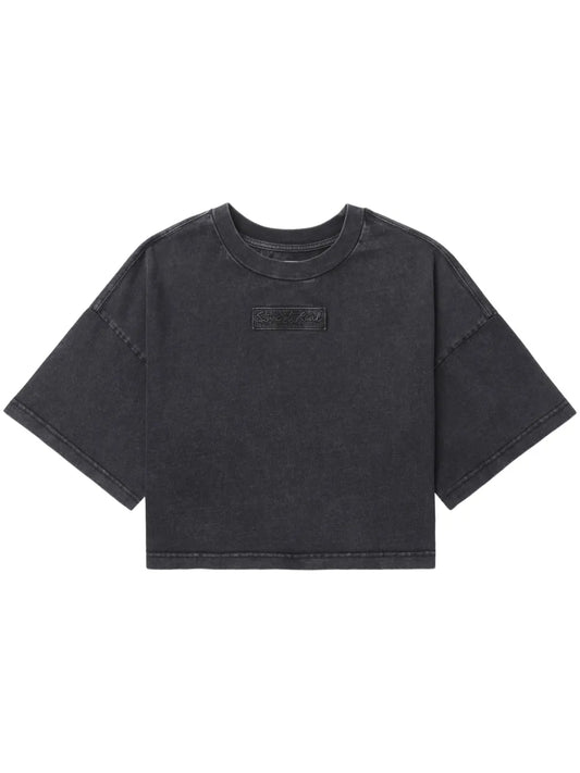 Logo-Patch Cropped T-Shirt
