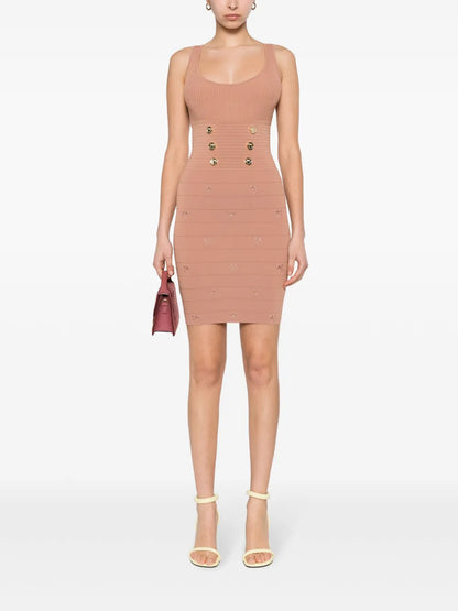 Ribbed-Knit Mini Dress