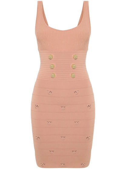 Ribbed-Knit Mini Dress