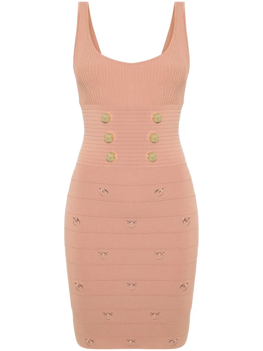 Ribbed-Knit Mini Dress