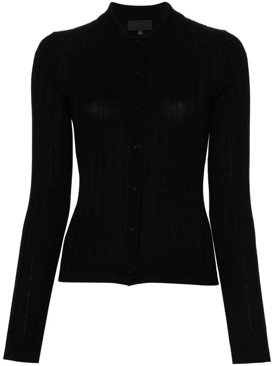 Alivia Merino Silk Ribbed Cardigan