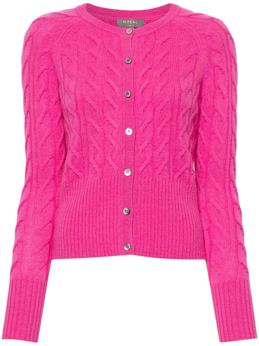 Myla Cable-Knit Cashmere Cardigan