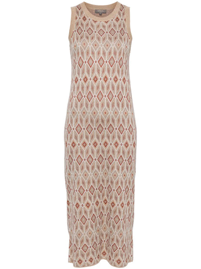 Jacquard Silk-Cashmere Dress