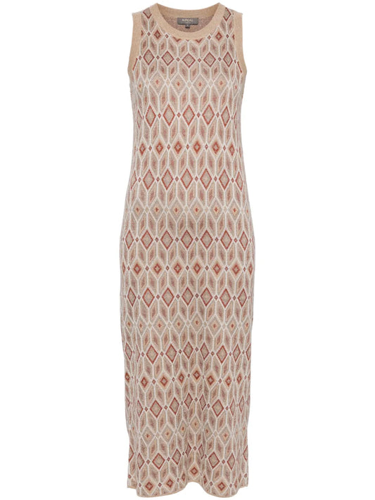 Jacquard Silk-Cashmere Dress