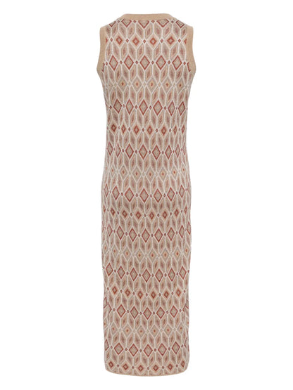Jacquard Silk-Cashmere Dress