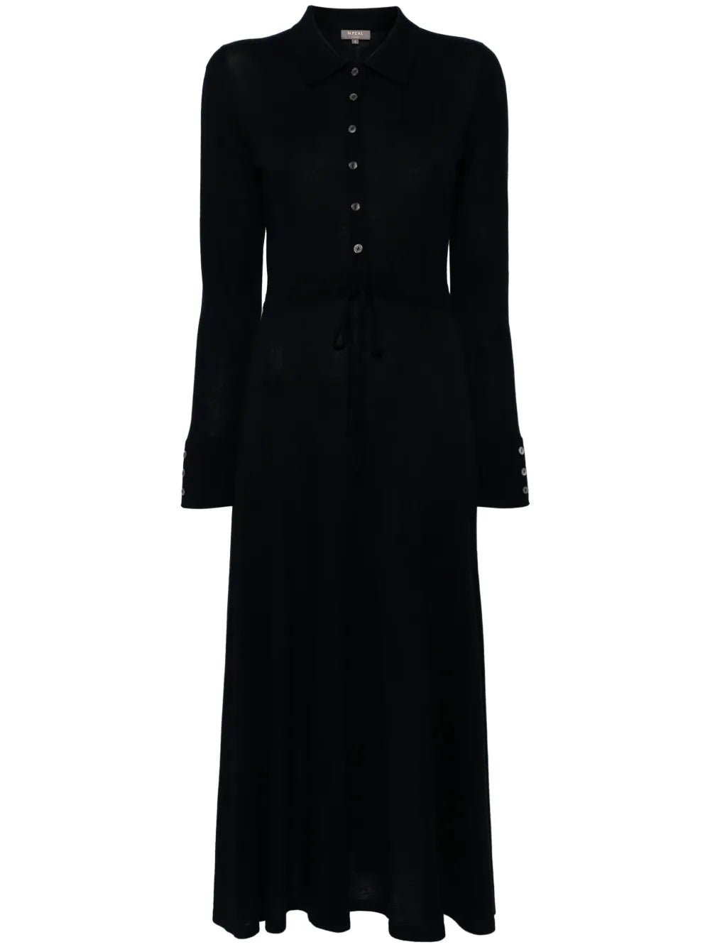 Polo-Collar Belted Dress