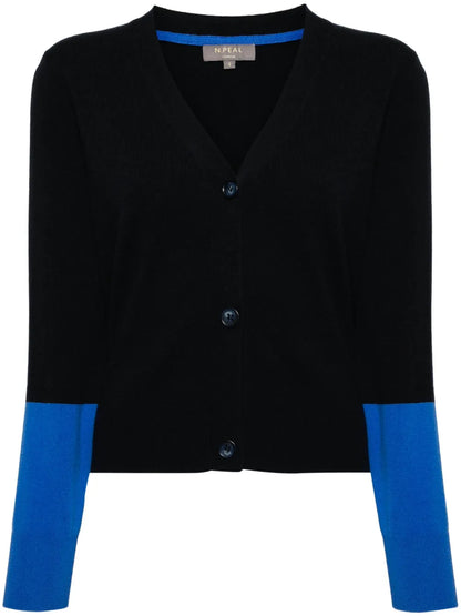 Colour-Block Cashmere Cardigan