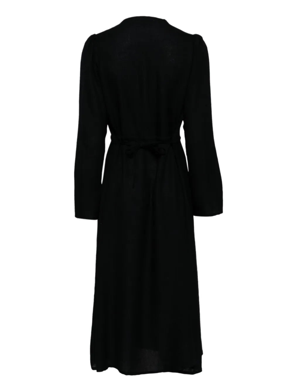 Split-Collar Belted Dress