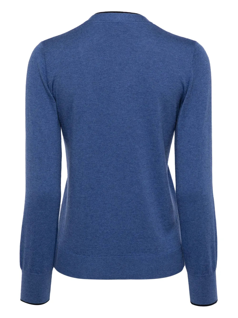 Contrasting-Border Cotton-Cashmere Cardigan