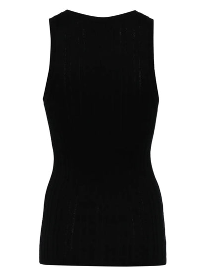 Round-Neck Ribbed-Knit Tank Top