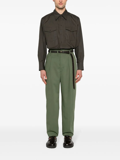 Pleated Tapered Trousers