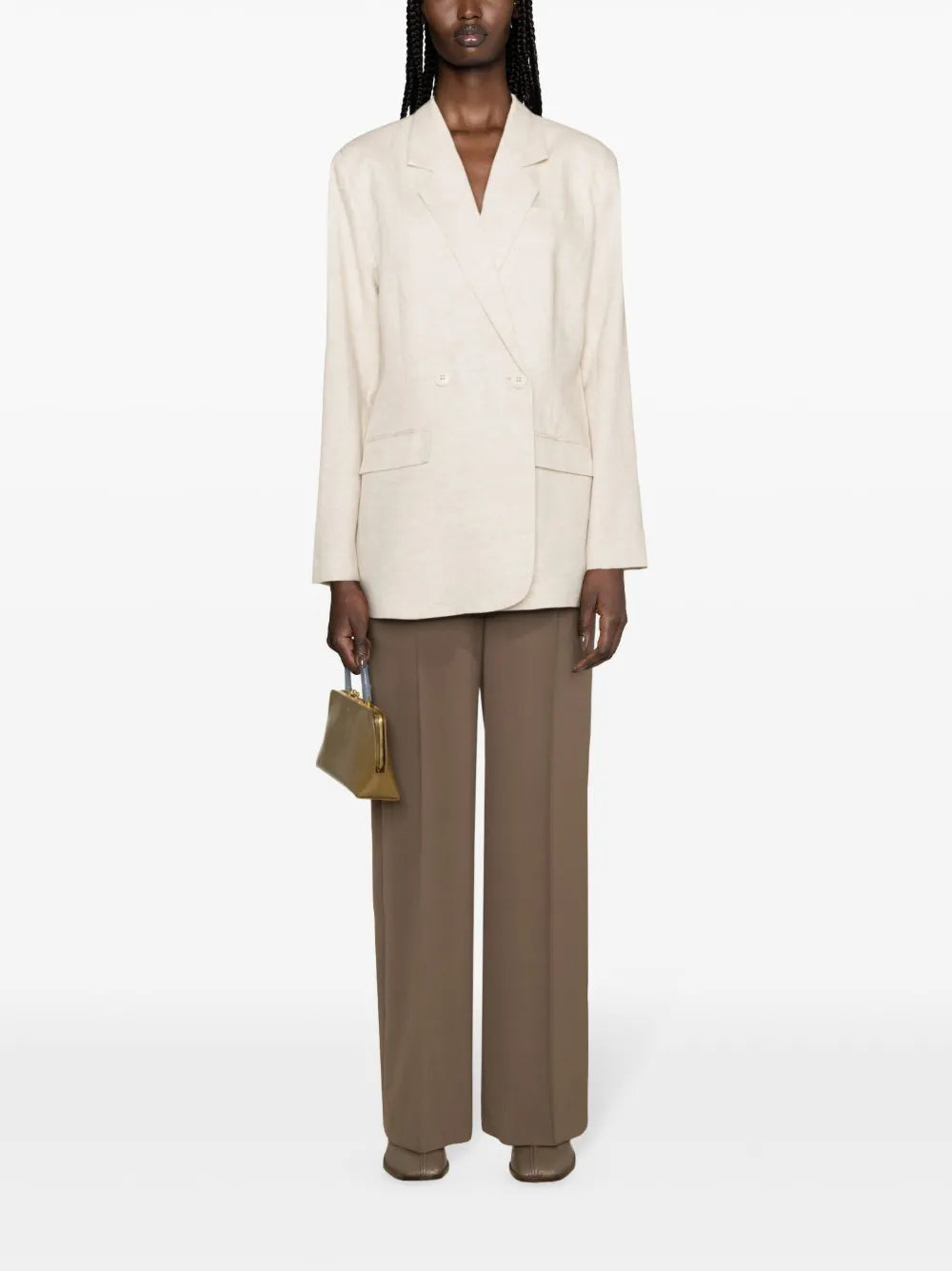 Double-Breasted Lyocell-Blend Blazer