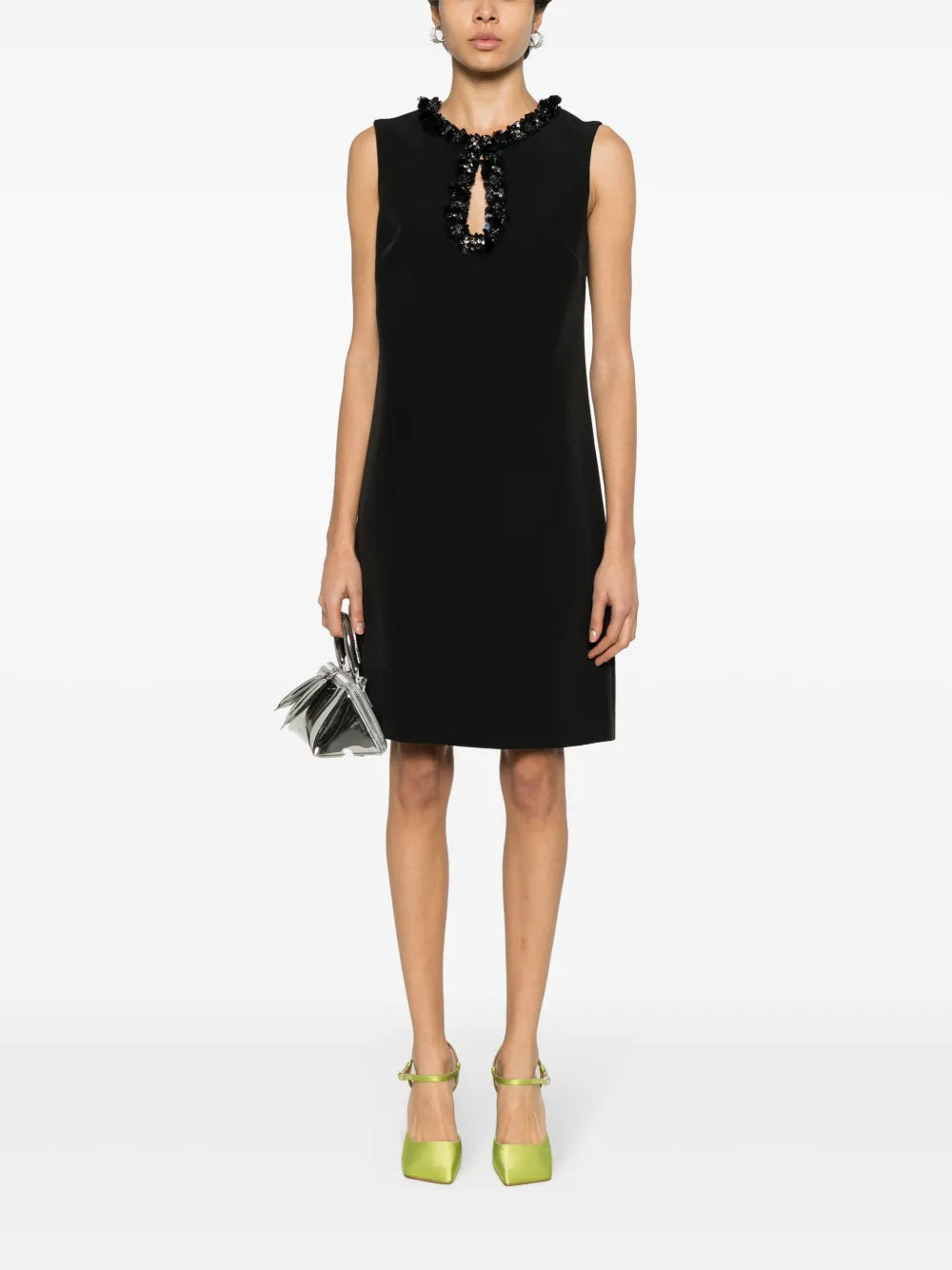 Puppy Crystal-Embellished Mini Dress